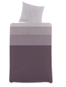 Bomuldssatin sengetøj - 140x220 cm - Pantone lilla - Blødt sengesæt fra Pantone
